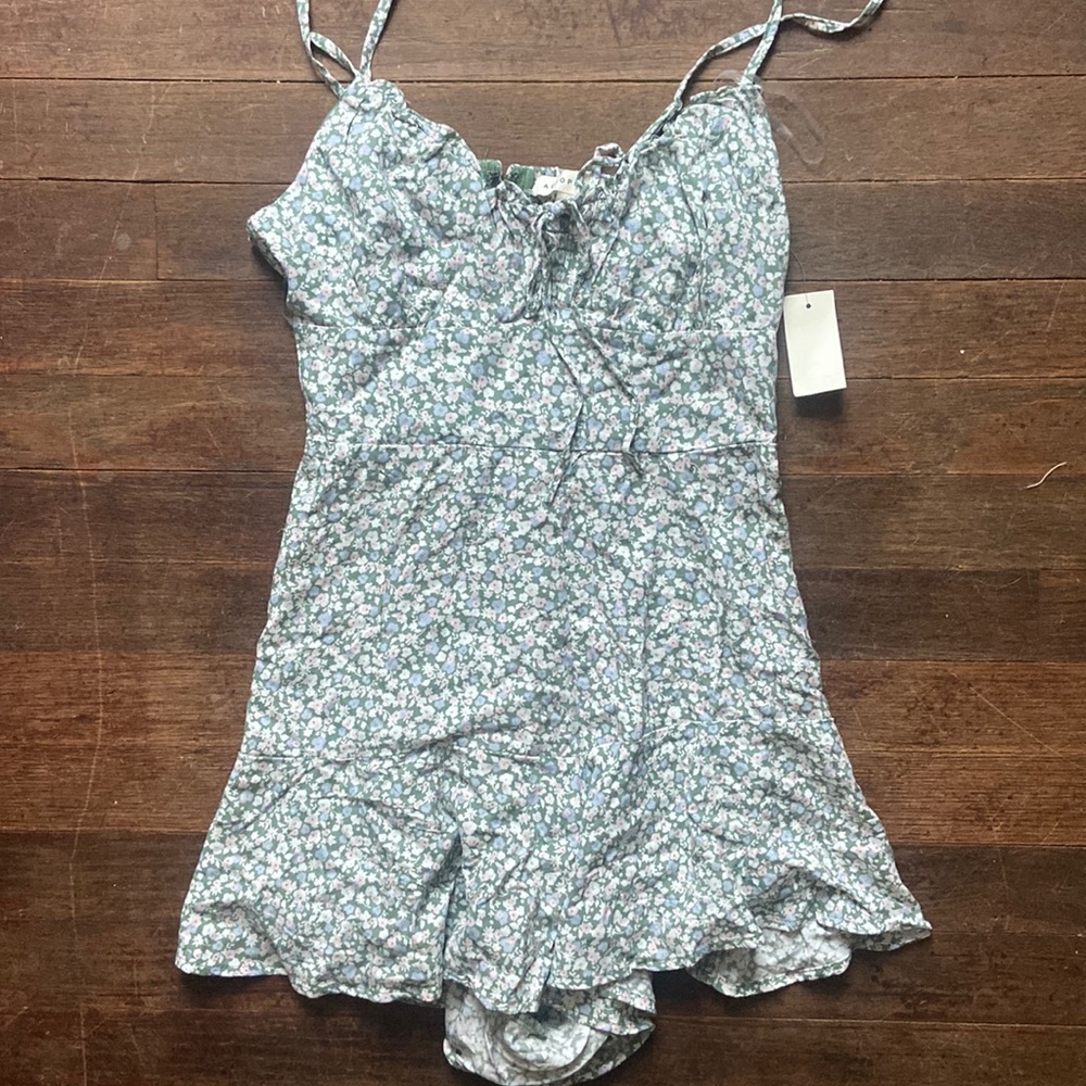 NWT Green Floral Romper